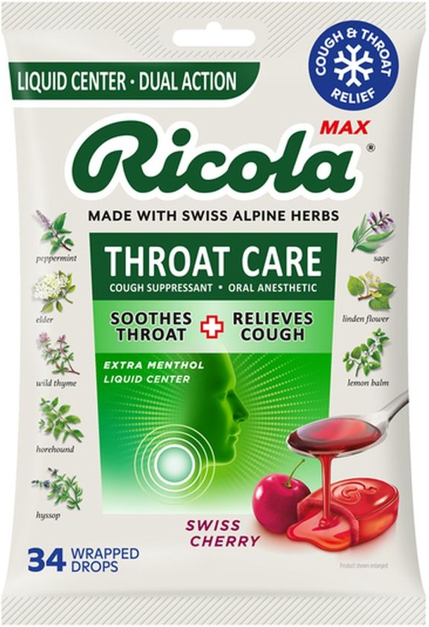 Cough Drops, Throat Care, Swiss Cherry