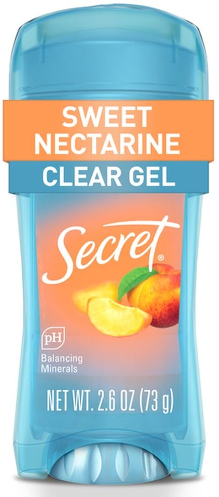 Clear Gel Antiperspirant and Deodorant for Women, Sweet Nectarine Scent