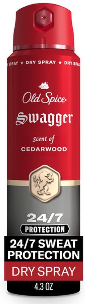 Men's Antipespirant & Deodorant Invisible Dry Spray, Swagger Scent