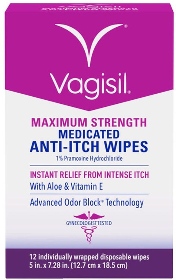 Wipes, Medicated, Maximum Strength, Anti-Itch