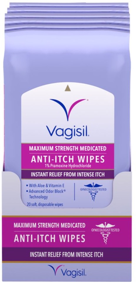 Anti-Itch Wipes, Medicated, Maximum Strength