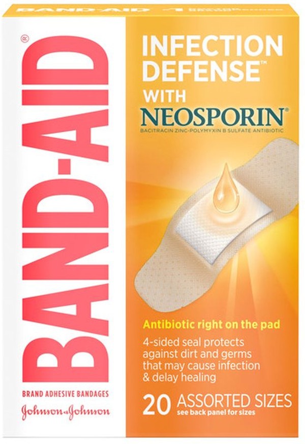 Bandages With Neosporin Antibiotic, Assorted Sizes