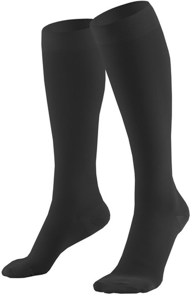 20-30mmHg Medium Black Closed Toe Knee High Stockings