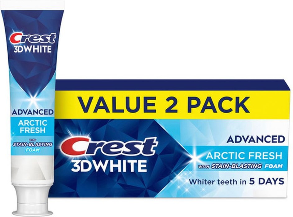 3D White Advanced Toothpaste, Arctic Fresh, 3.3 oz, Pack of 2