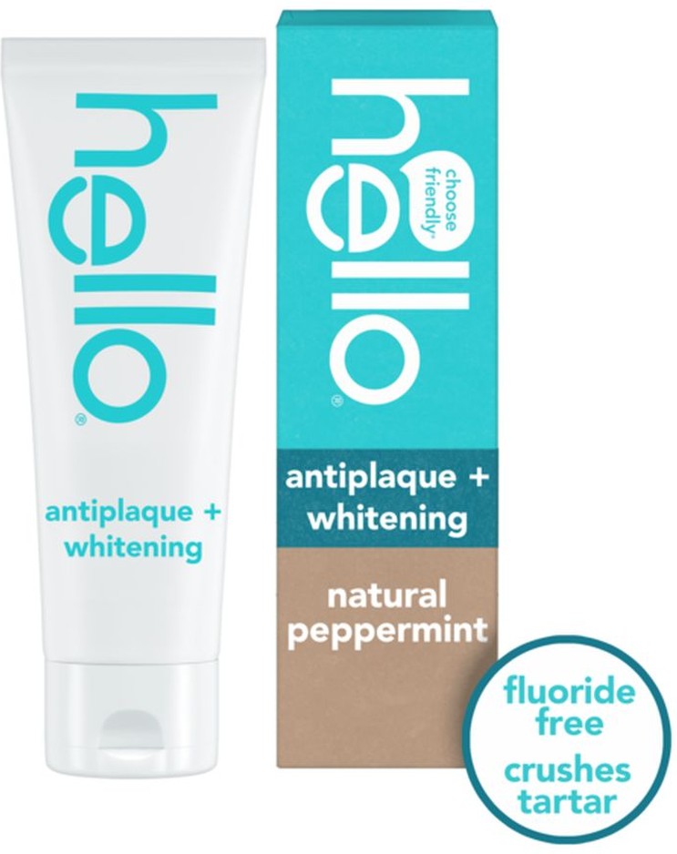 Toothpaste, Fluoride Free, Antiplaque + Whitening, Natural Peppermint