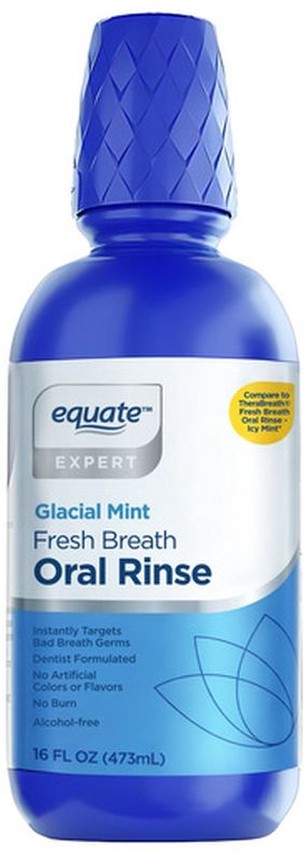 Glacer Mint Flavor Fresh Breath Oral Rinse Alcohol Free Mouthwash