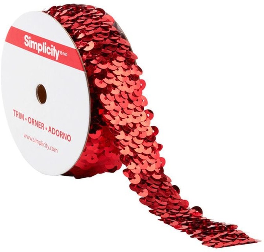 1.25" x 9' Red Shiny love Ribbon