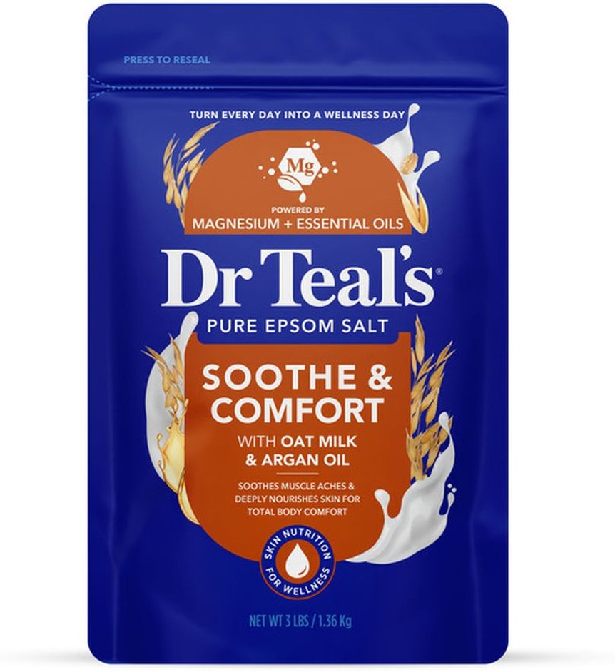 Pure Epsom Salt Soak, Soothe & Comfort with Oat Milk & Argan Oil