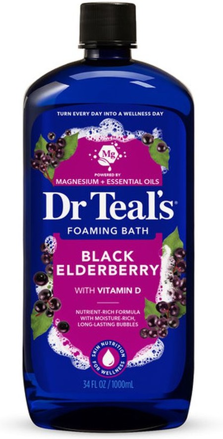 Foaming Bath with Pure Epsom Salt, Black Elderberry, Vitamin D