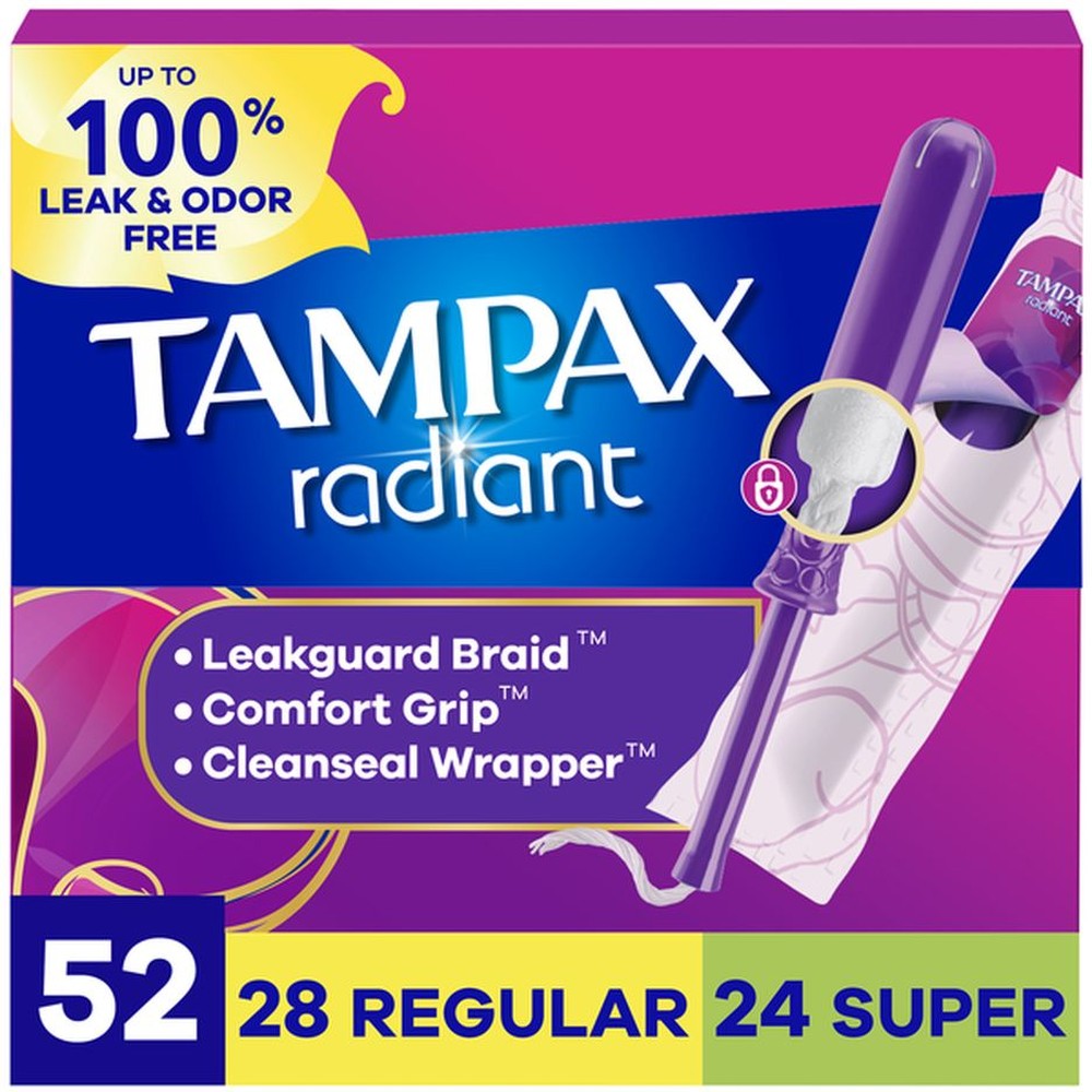 Radiant Tampons, R/S, 52 Ct