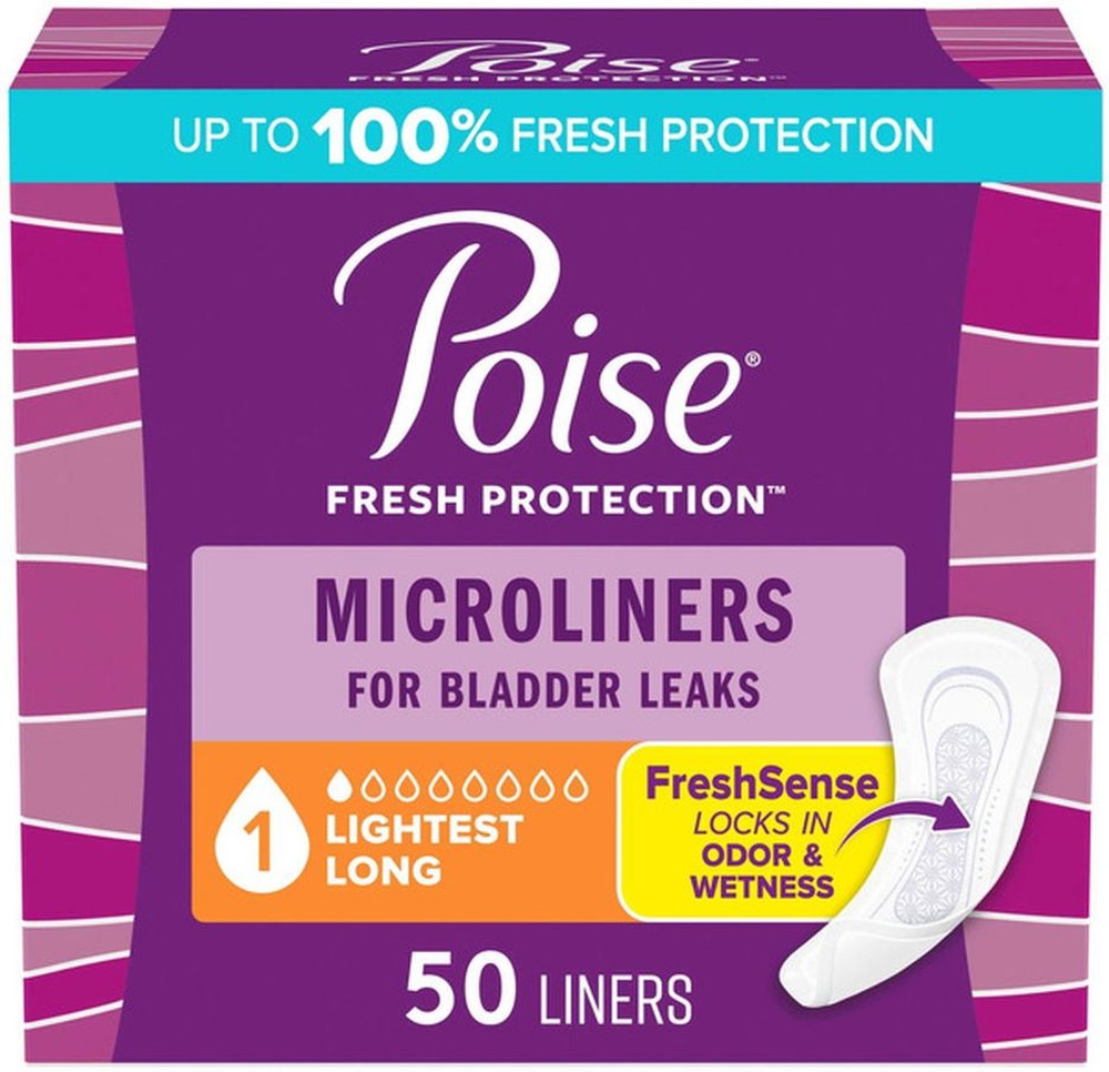 Microliners, Incontinence Liners, 1 Drop Lightest Absorbency, Long