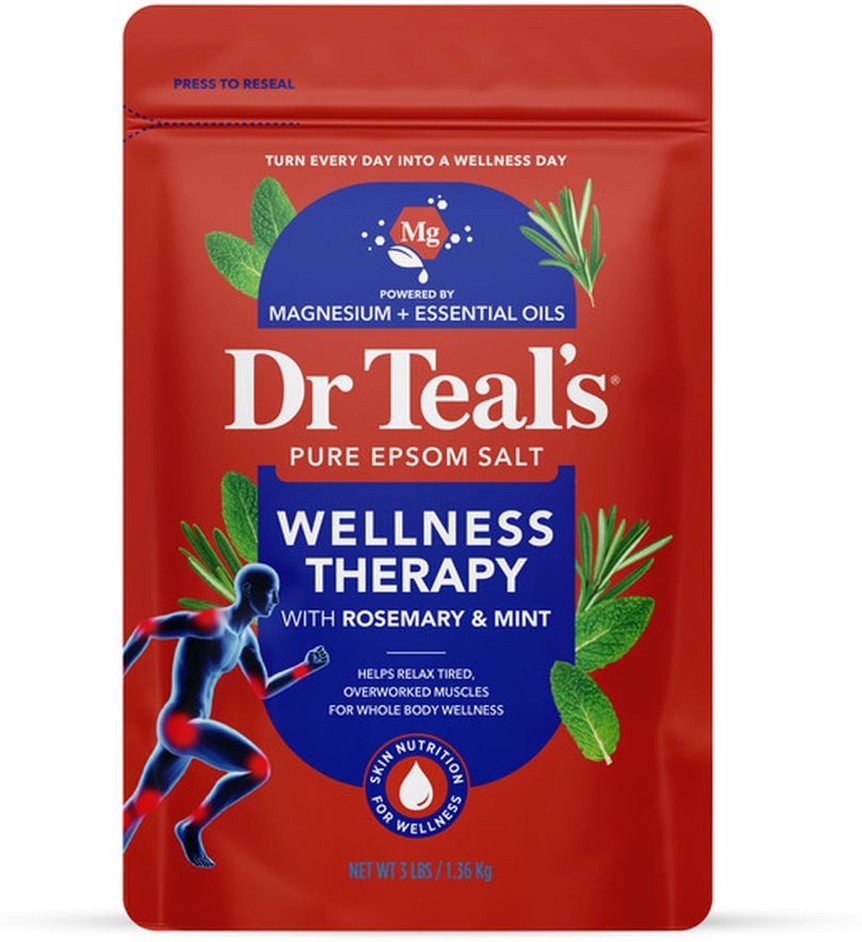 Pure Epsom Salt Soak, Wellness Therapy with Rosemary & Mint