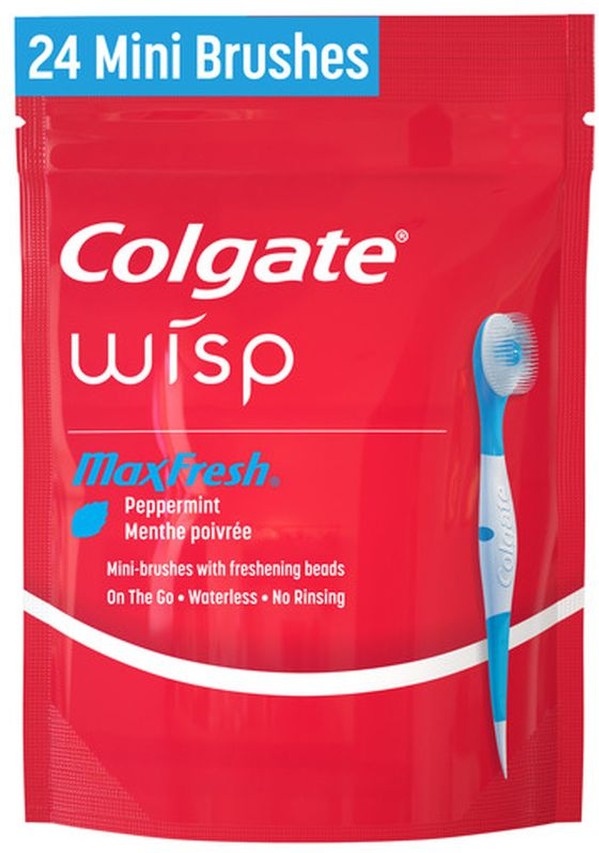 Wisp MaxFresh Mini Travel Toothbrushes Pack, Peppermint