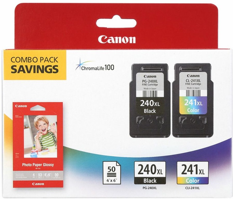 Pg 240 Xl Printer Ink Cartridge With Paper Multicolor (5206 B005)