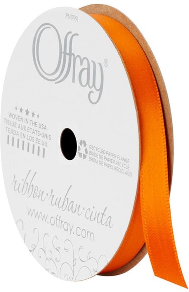 Single Face Satin Torrid Orange Ribbon