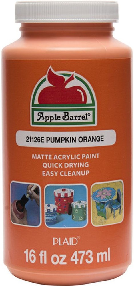 Pumpkin Orange Matte Finish Acrylic Craft Paint