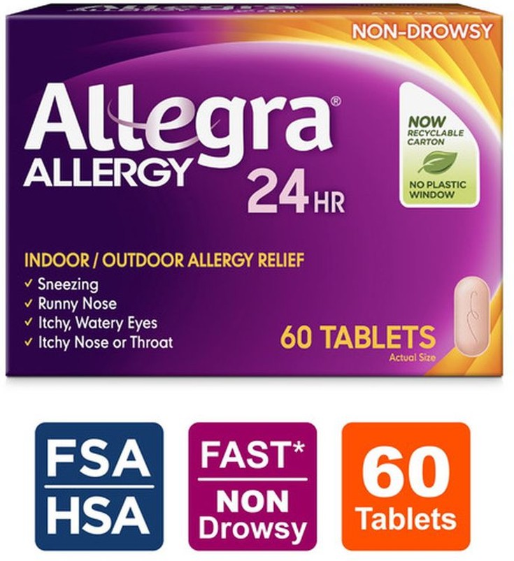 Allergy Fexofenadine Hci Tablet 180 Mg/antihistamine Tablets