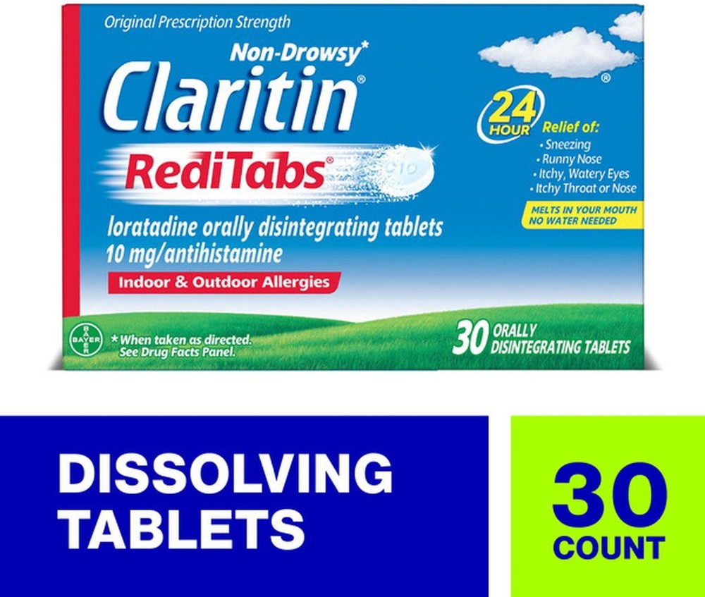 Redi Tabs Medicamento para Alergias las 24 Horas Alivio de Alergias con Fuerza Recetada Que No Produce Somnolencia Tabletas de Antihistamnico de Loratadina