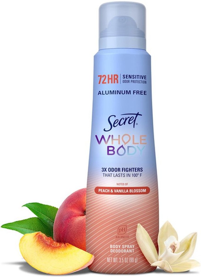 Whole Body Aluminum Free Deodorant Spray Peach & Vanilla