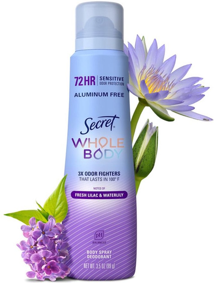 Whole Body Aluminum Free Deodorant Spray Lilac & Waterlily