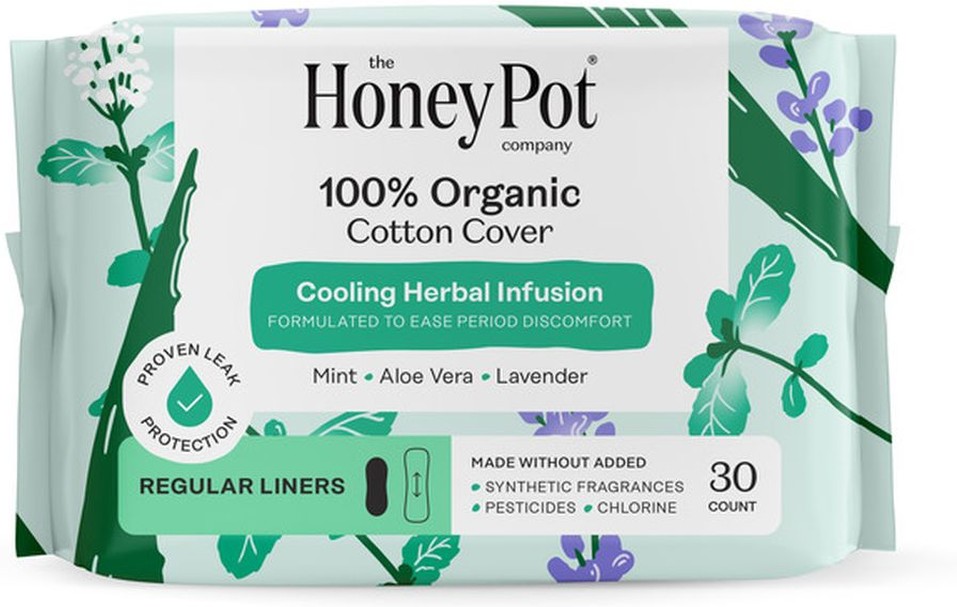 Liners, Herbal-Infused, 100% Organic Cotton Cover, Everyday Liners