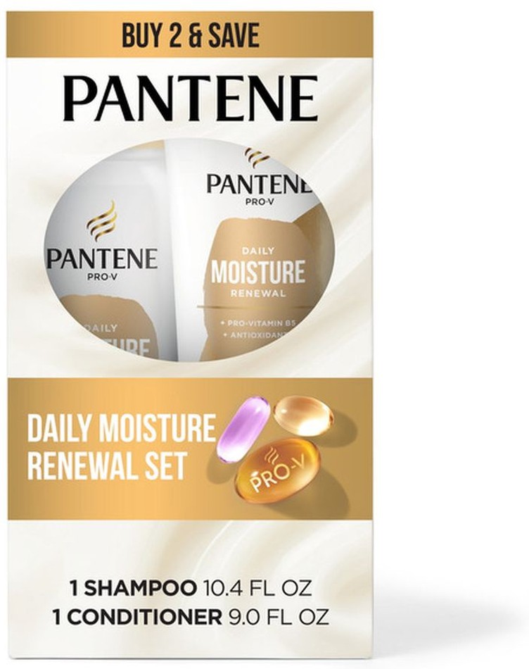 Shampoo and Conditioner Set, Pro V Daily Moisture Renewal for All Hair Types