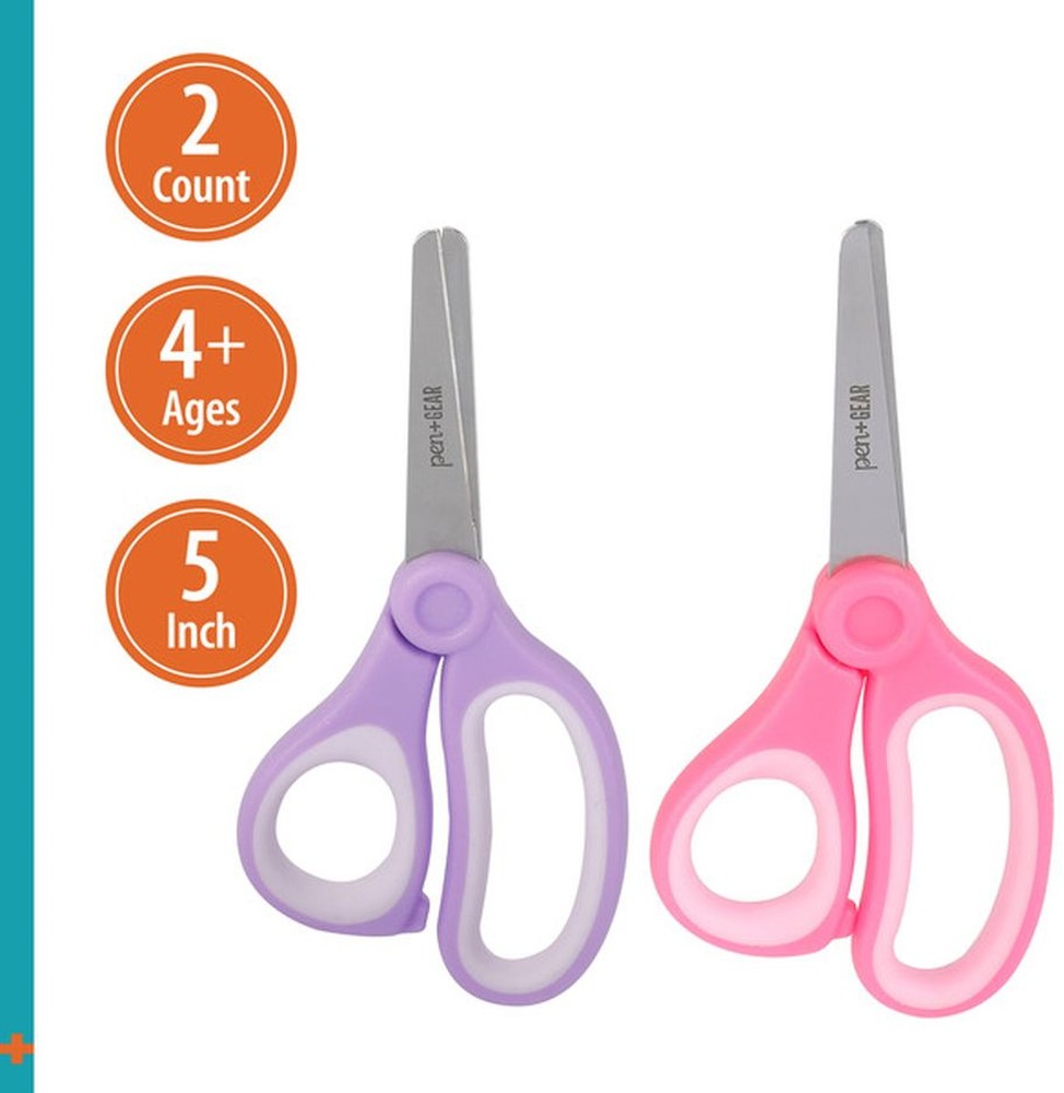 Blunt Scissors - Pink & Purple - 5"