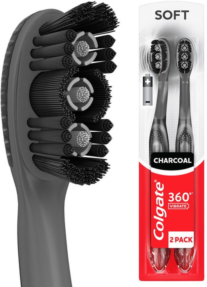 Toothbrushes, Charcoal, Soft, Sonic Power, Value Pack