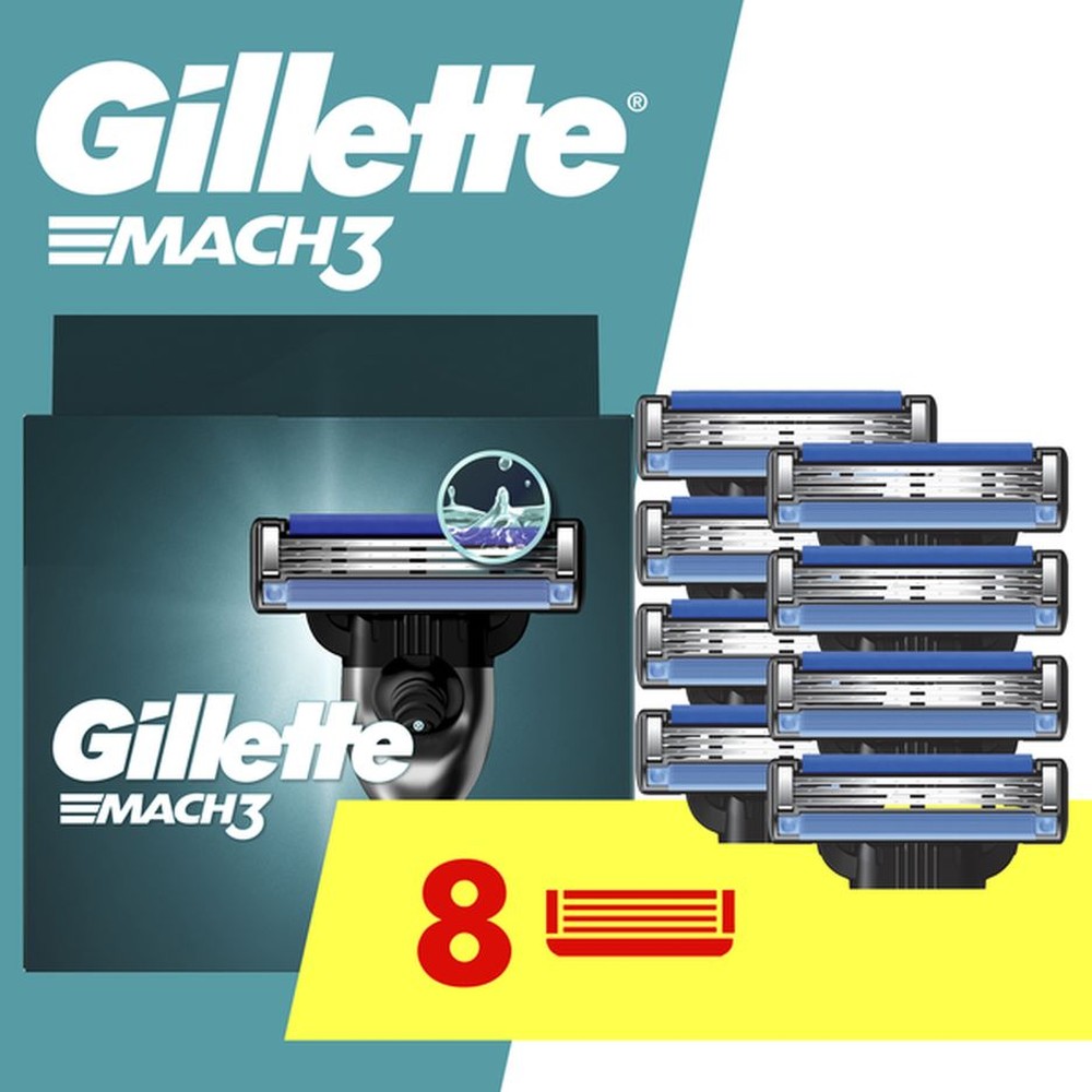 Mach3 Men's Razor Blades, 8 Blade Refills