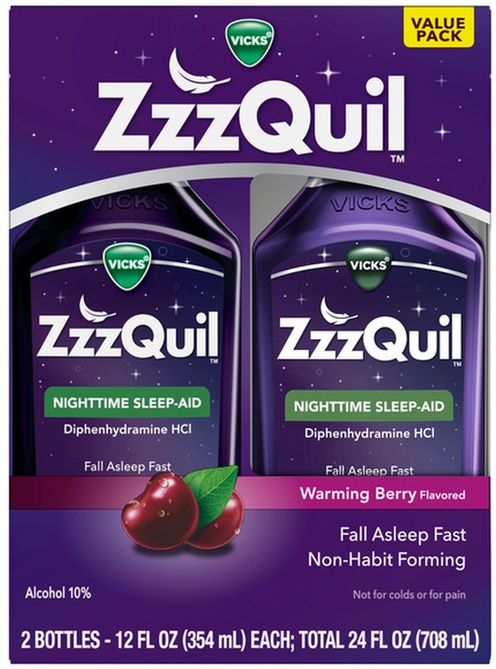 Nighttime Sleep Aid, Warming Berry Liquid