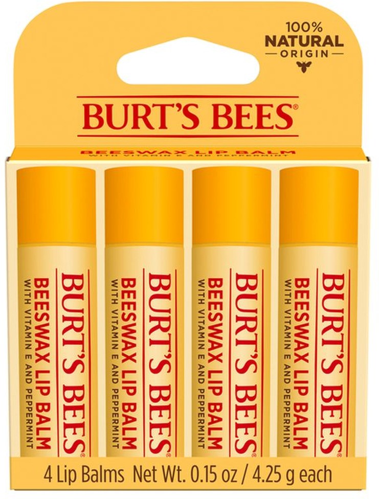 Moisturizing Lip Balm, Original Beeswax, 100% Natural Origin