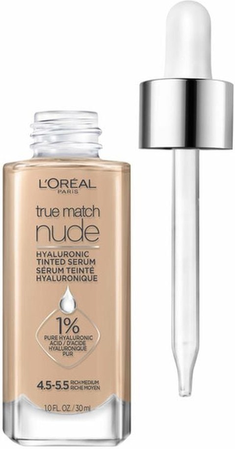 Hyaluronic Tinted Serum Foundation Makeup, 4.5-5.5 Rich Medium