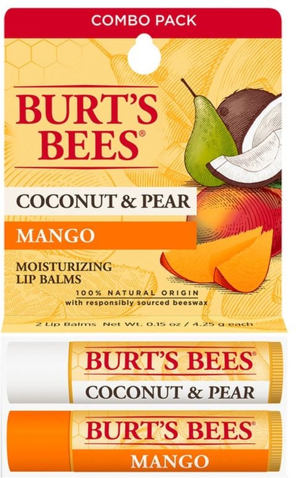 Hydrating-Coconut & Pear and Nourishing-Mango Butter Lip Balm Combo Pack