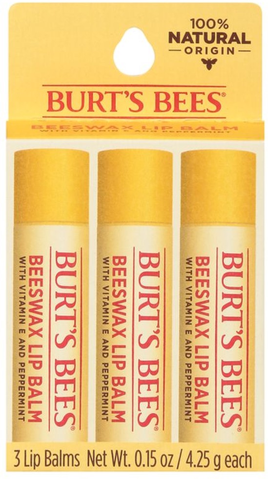 100% Natural Origin Moisturizing Lip Balm, Original Beeswax