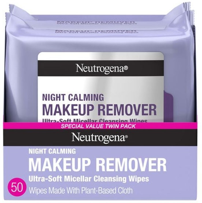 Night Calming Facial Cleansing Wipes, Twin Pack
