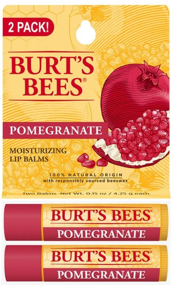 100% Natural Origin Moisturizing Lip Balm, Pomegranate