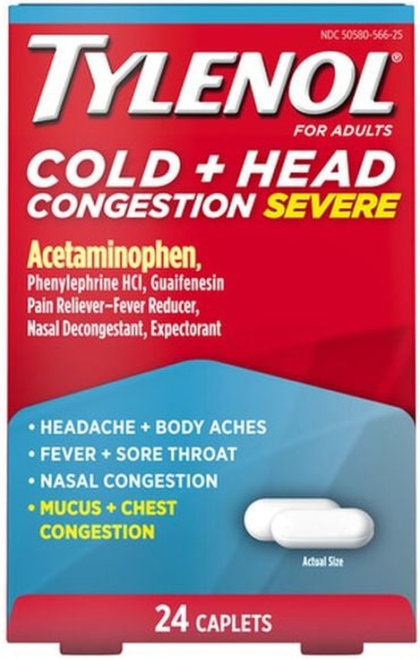 Head Congestion Severe Medicine Caplets