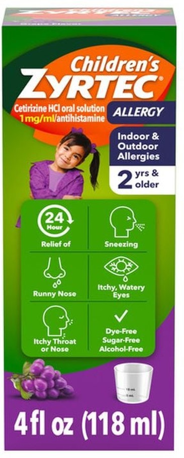 Children's 24 Hour Allergy Relief Syrup, Grape Flavor