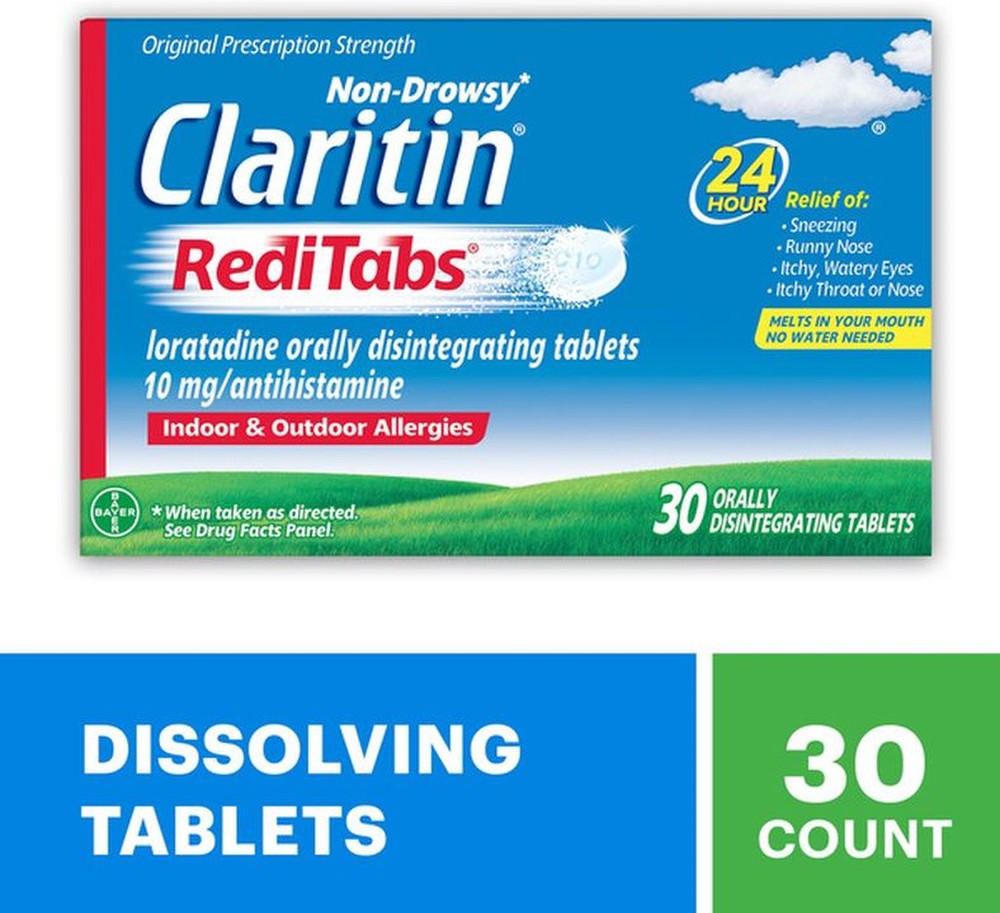 Redi Tabs Medicamento para Alergias las 24 Horas Alivio de Alergias con Fuerza Recetada Que No Produce Somnolencia Tabletas de Antihistamnico de Loratadina