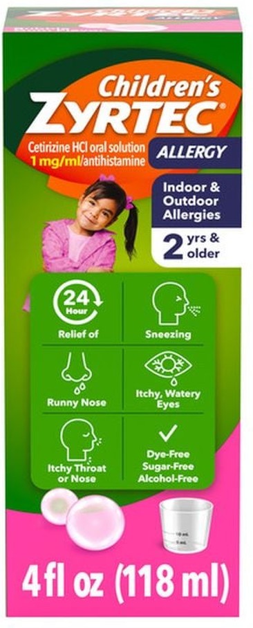 Children's 24 Hour Allergy Relief Syrup, Bubble Gum