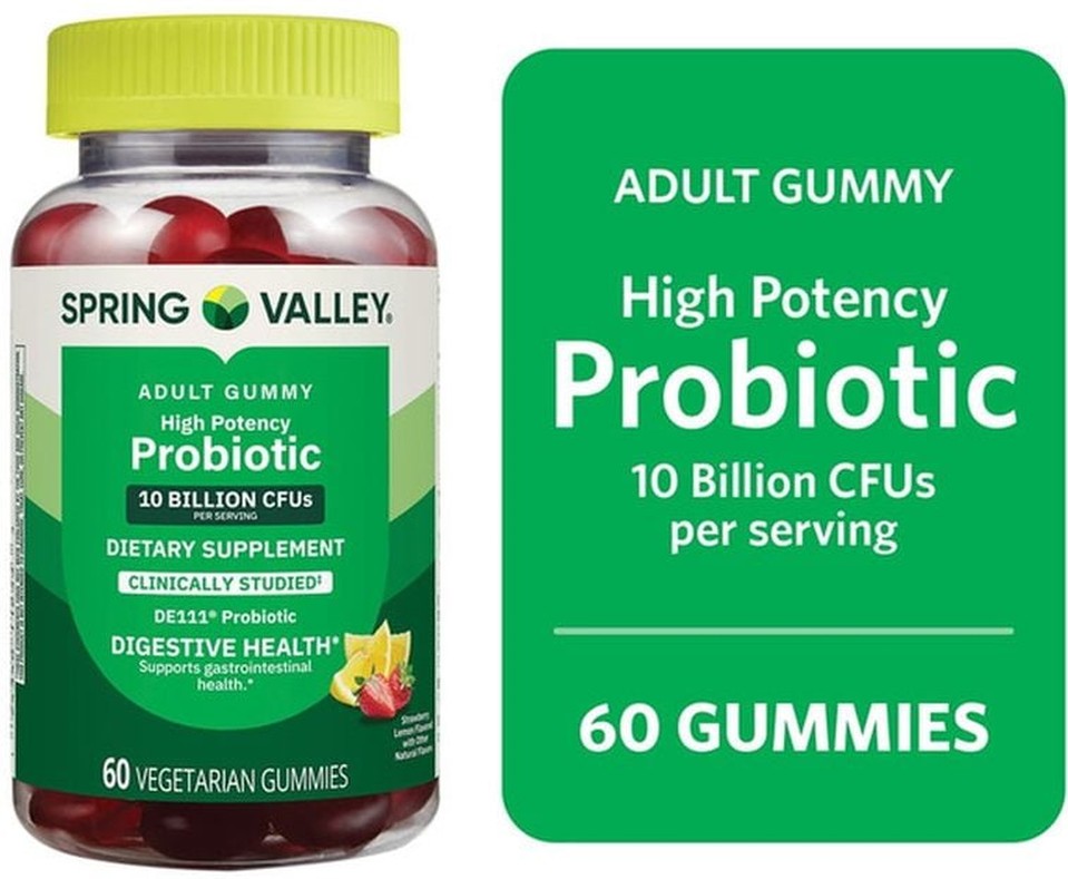High Potency Probiotic 10 Billion Cfus/serving Clinically Studied Dietary Supplement Vegetarian Gummies, Strawberry Lemon
