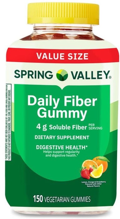 Daily Fiber 4g Digestive Health Helps Support Regularity And Digestive Health Dietary Supplement Vegetarian Gummies, Orange, Lemon & Strawberry