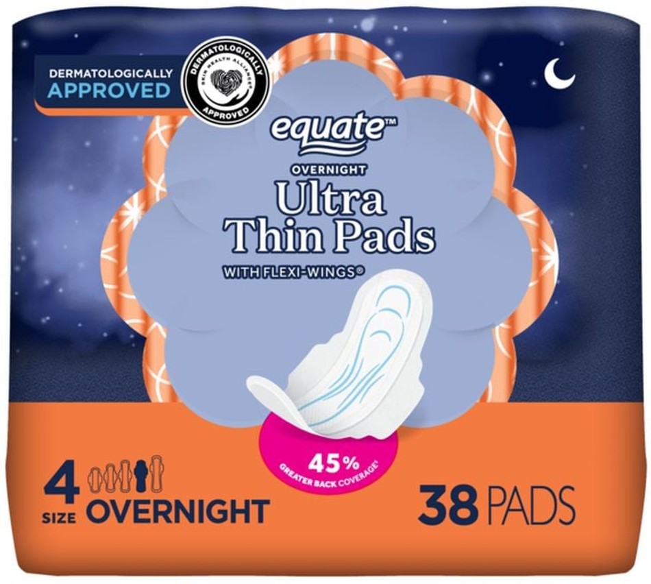 Ultra Thin Overnight Pads With Flexi-Wings