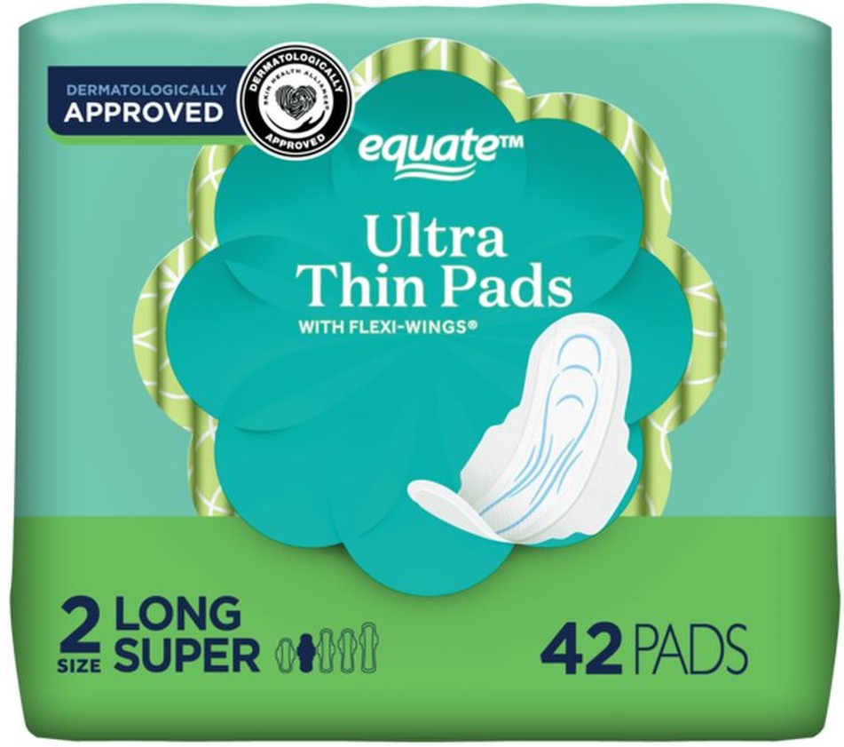 Size 2 Long Super Ultra Thin Pads With Flexi Wings