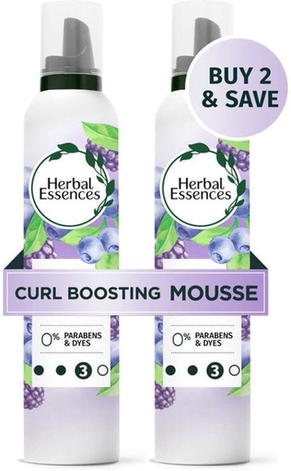 Curl Boosting Mousse for Curly Hair and Wavy, 24-hour Hold, Frizz Control