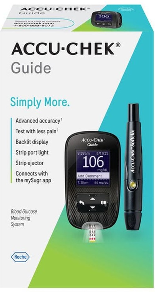 Roche Guide Meter Diabetes Kit with Softclix Lancing