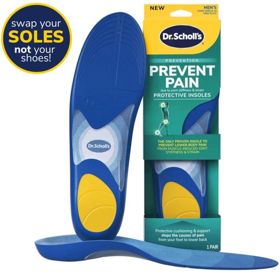 Insoles, Protective, Prevent Pain, Men's, Shoe Sizes 8-14