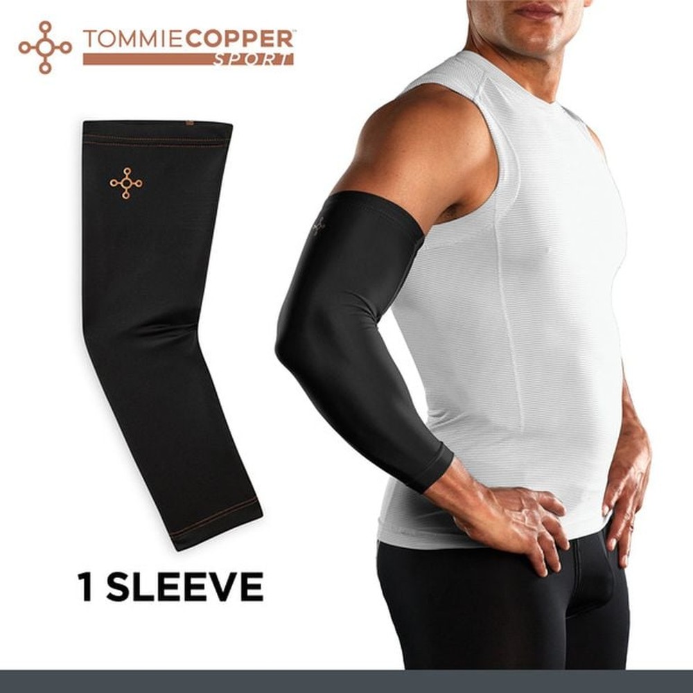 Black Large & Extra Large Sport Compression Arm Sleeve