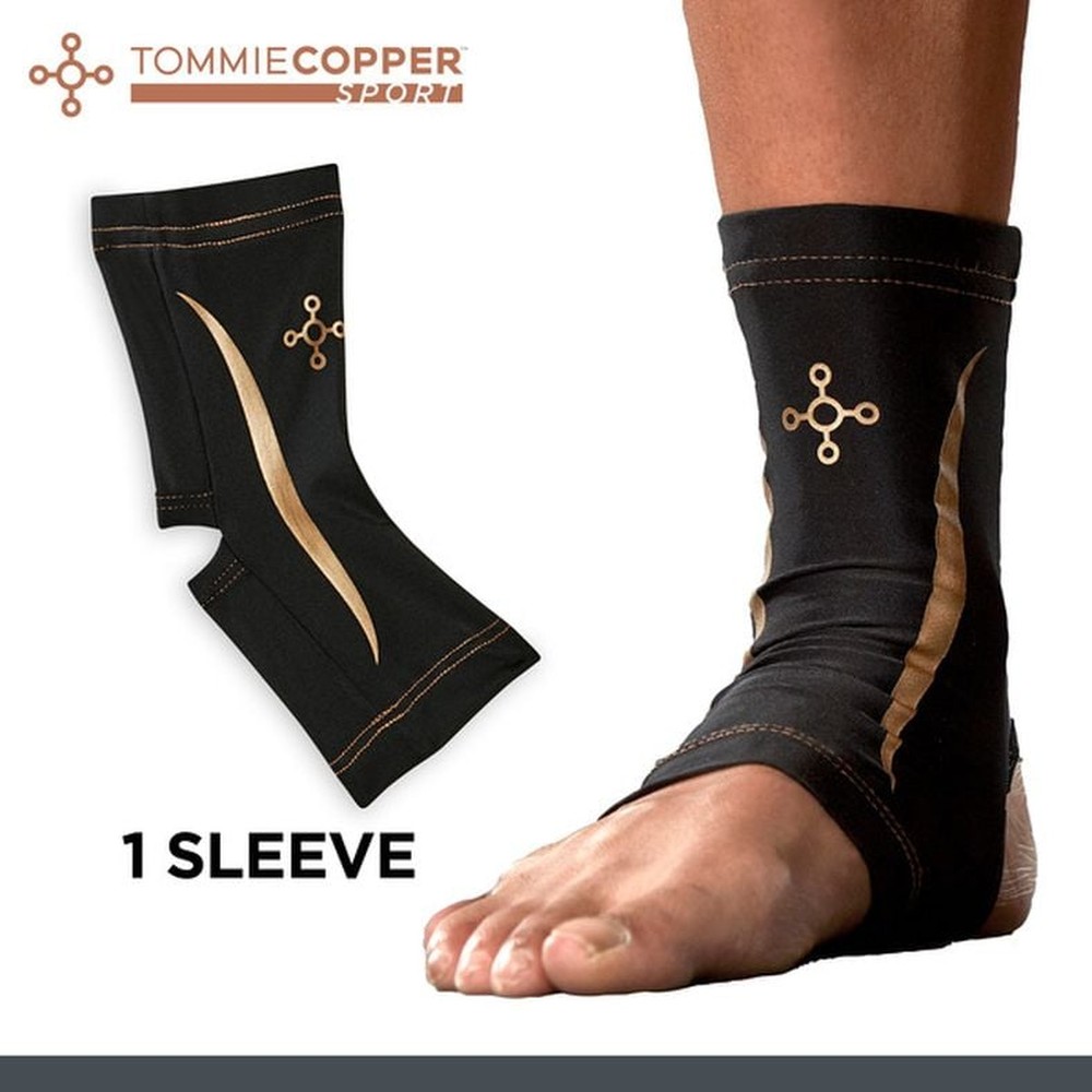 Small to Medium Black Sport Compression Ankle Sleeve