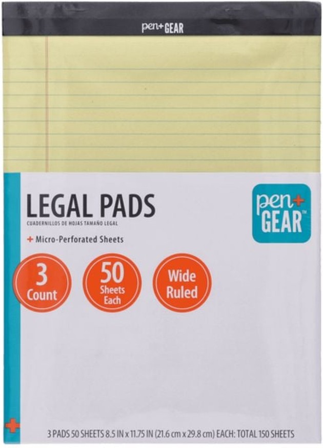50-Sheets Canary Paper Legal Pads